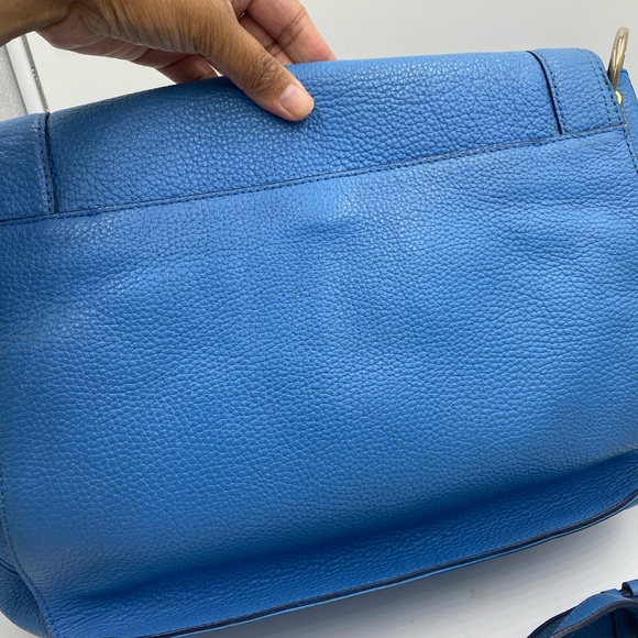 MCM Leather Pebbled Blue Two way bag - Picture 3 of 8